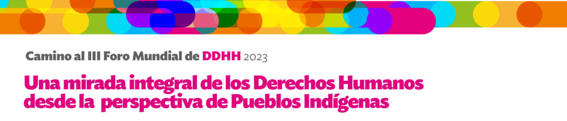 Camino al Foro Mundial de DDHH 2023: Una mirada integral de los Derechos Humanos desde la perspectiva de Pueblos Indígenas