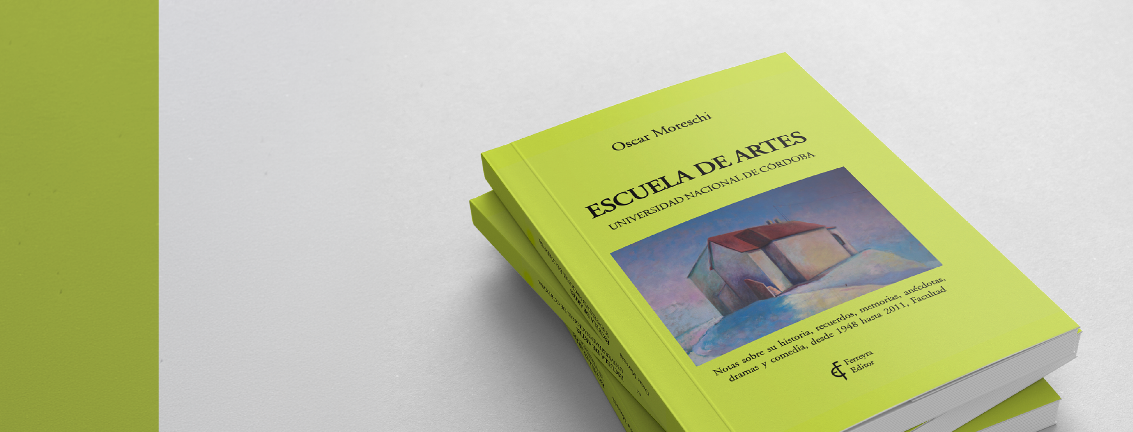 Flyer de la presentación del libro Escuela de Artes de Oscar Moreschi, 4 de septiembre en el Auditorio del CePIA