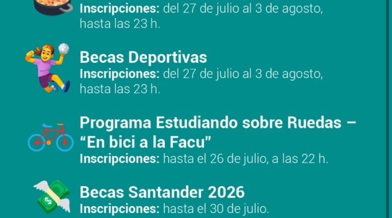 BECAS UNC – SEGUNDO CUATRIMESTRE 2026