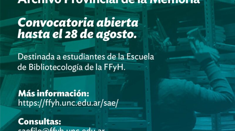 Prácticas socioeducativas en el Archivo Provincial de la Memoria 2026