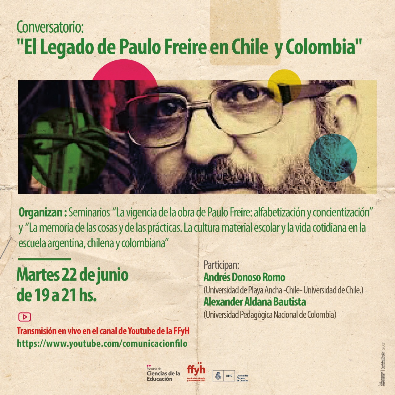 Conversatorio ＂El Legado de Paulo Freire en Chile y Colombia＂