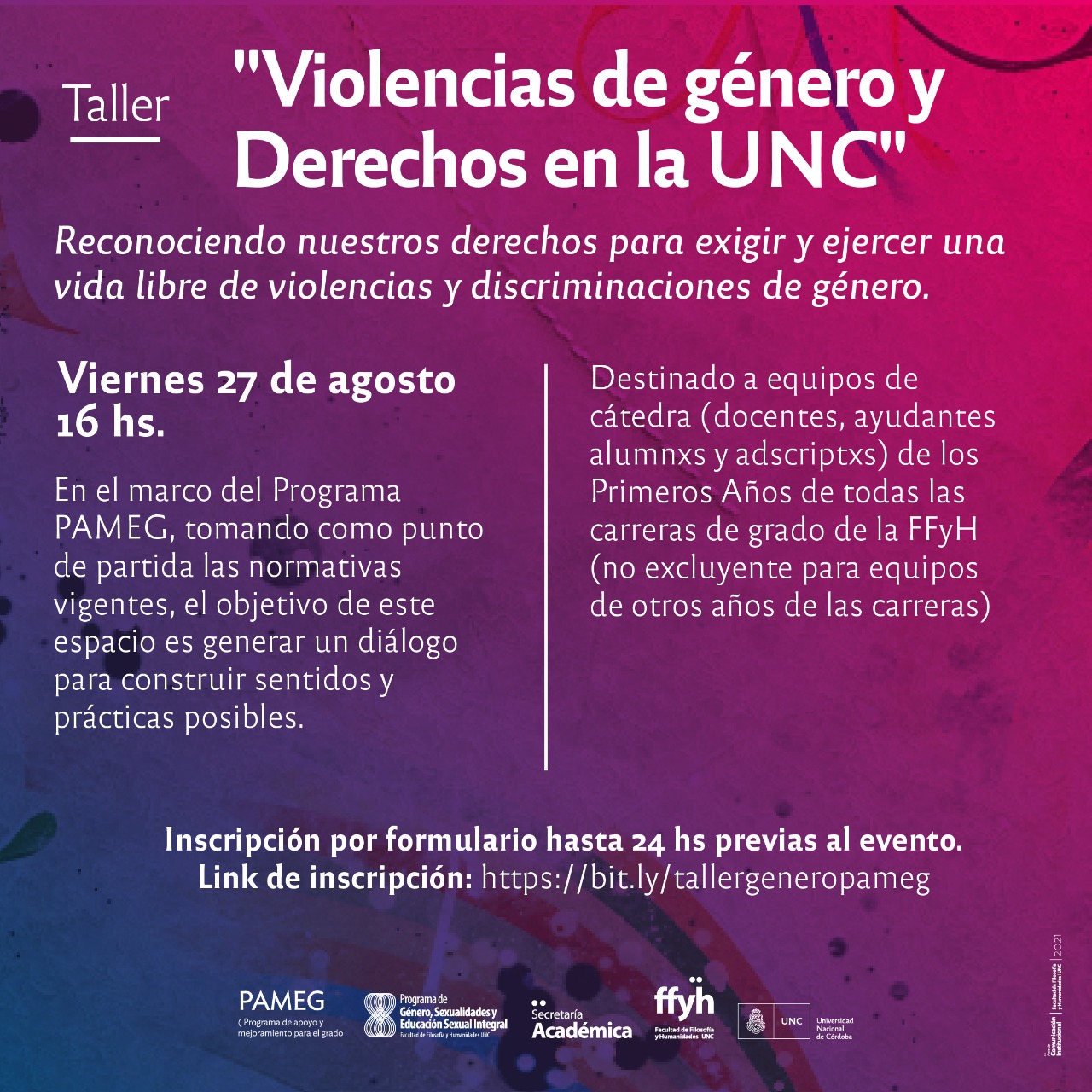 Taller ＂Violencias de género y Derechos en la UNC＂