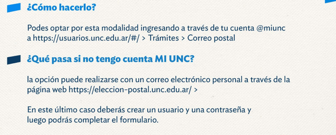 Elecciones en la UNC | Voto postal del claustro de Graduadxs