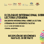 II Coloquio Internacional “Encuentros internacionales sobre la lectura literaria en todas sus diferentes facetas”