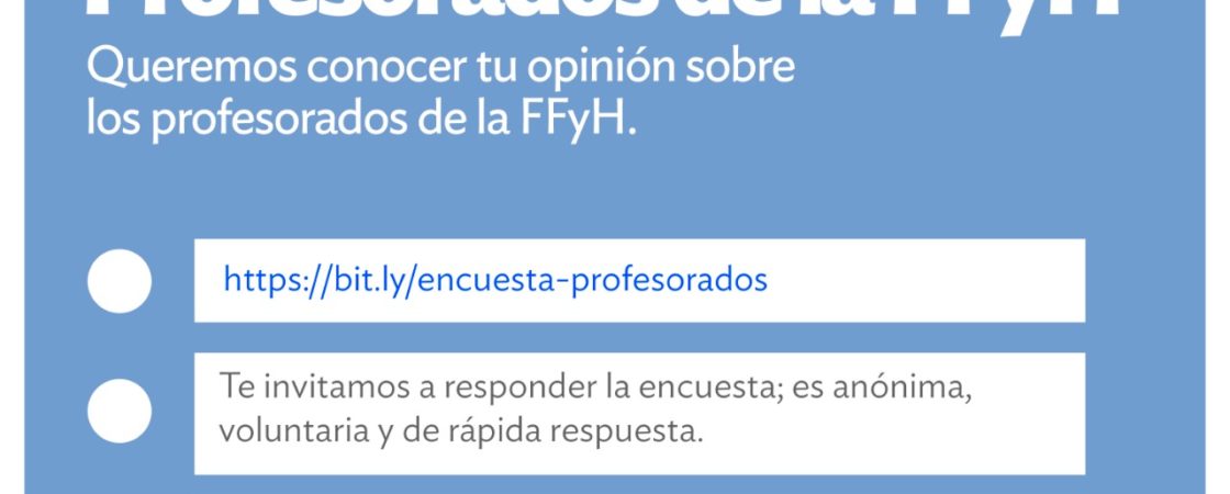 Encuesta sobre Profesorados de la FFyH