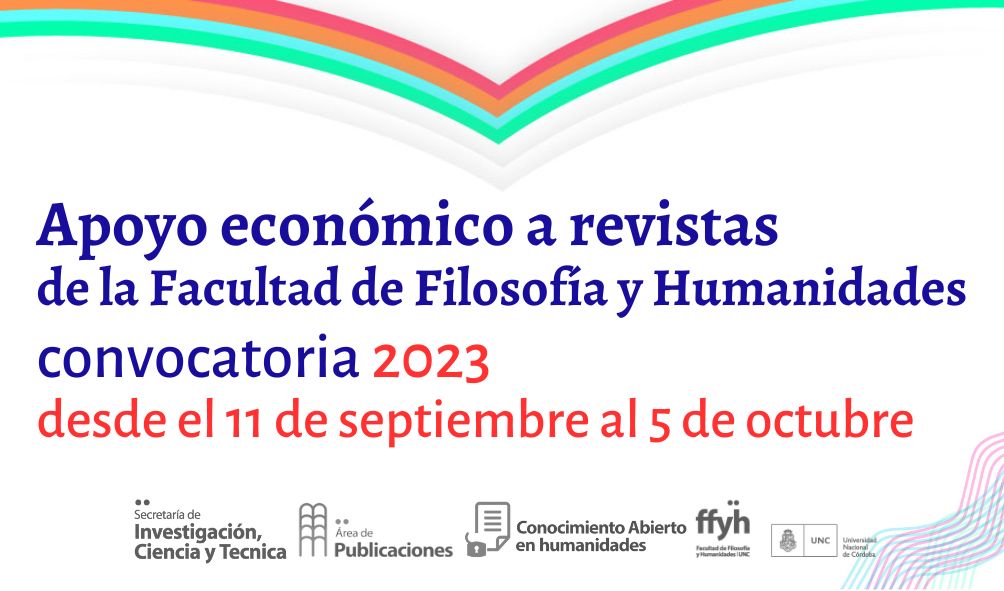 Apoyos económicos a revistas de la Facultad de Filosofía y Humanidades | Convocatoria 2023