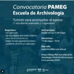 PAMEG – Convocatoria a tutores/as de la Licenciatura en Archivología.