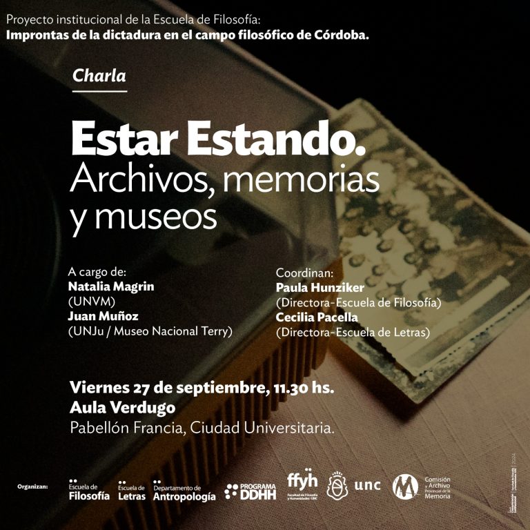 Charla «Estar Estando. Archivos, memorias y museos»