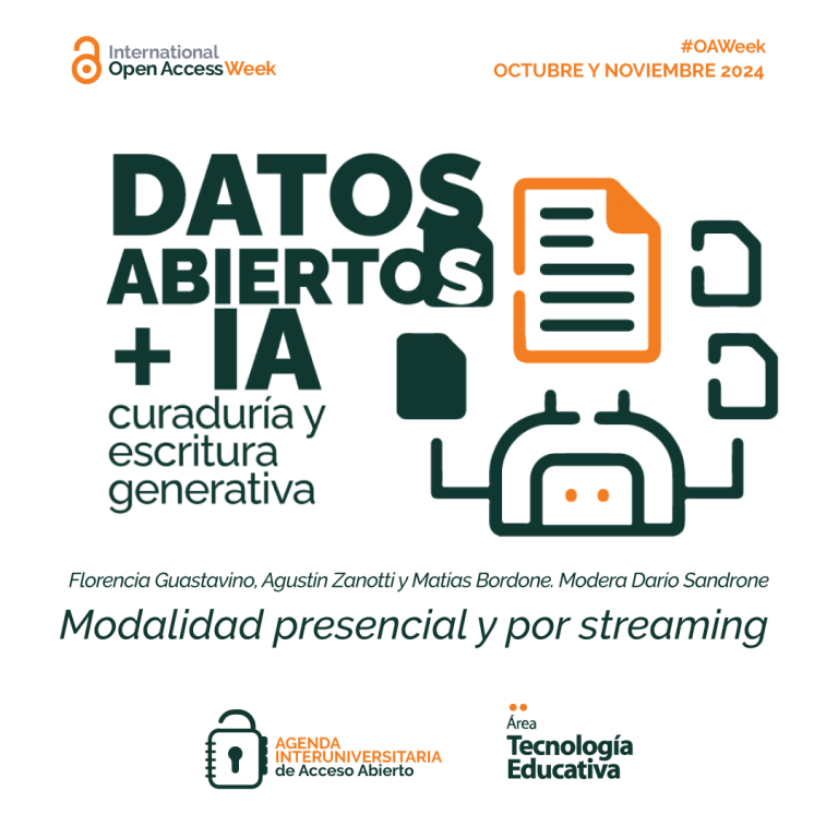 Panel: “Datos Abiertos e IA: curaduría y escritura generativa”