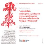 Seminario Interno de Estudios “Causalidad, contingencia y relación: textos, tradiciones y debates en la filosofía Antigua y Medieval”