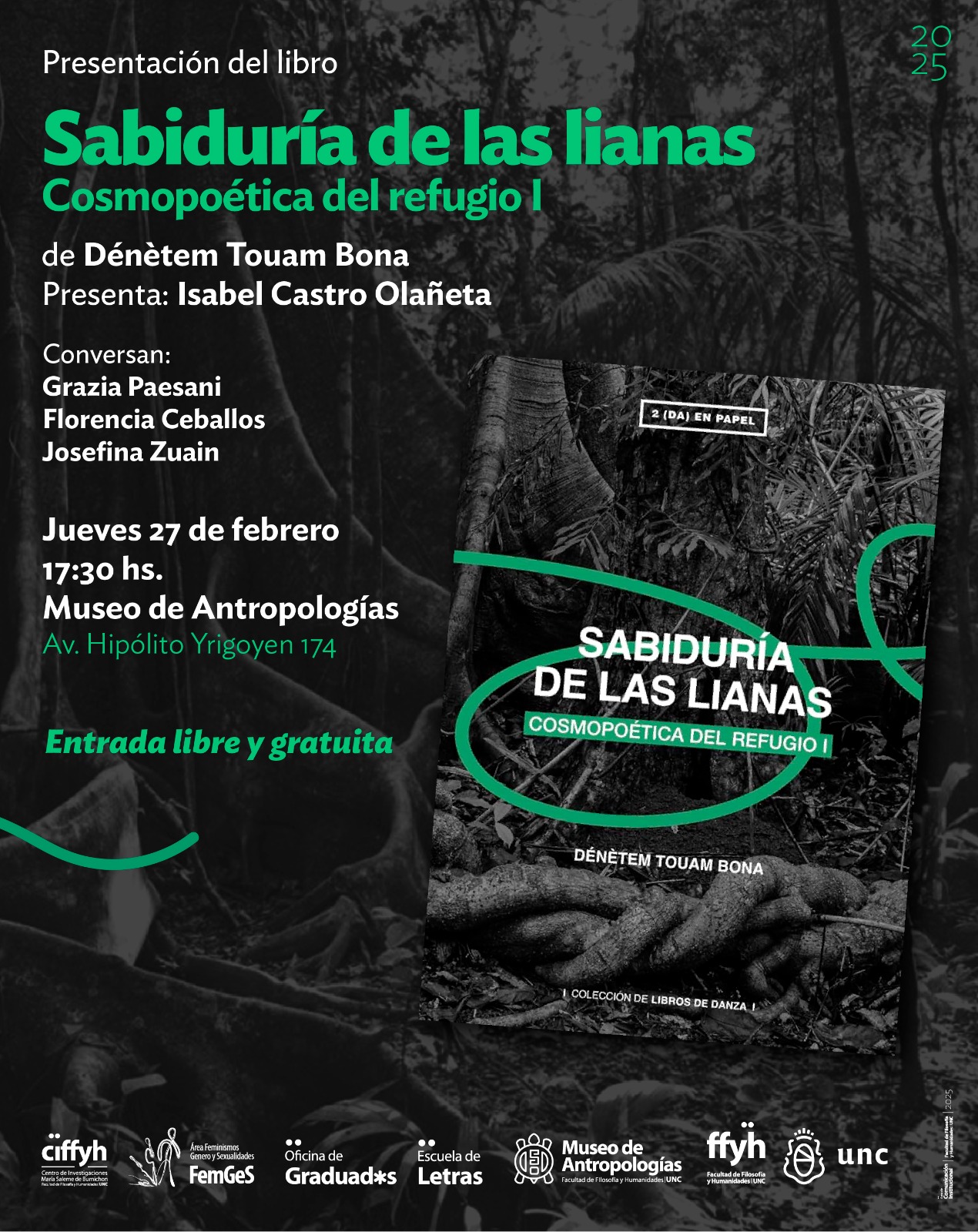 Presentación del libro “La sabiduría de las lianas. Cosmopoética del refugio I” de Dénètem Touam Bona