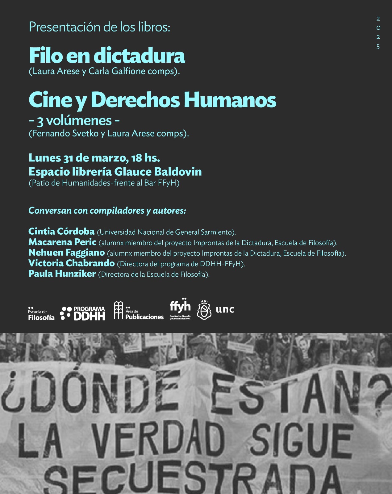 Presentación de los libros “Filo en dictadura” y “Cine y Derechos Humanos”