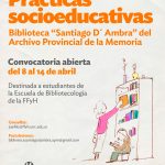 Prácticas socioeducativas en el Archivo Provincial de la Memoria | Convocatoria 2025