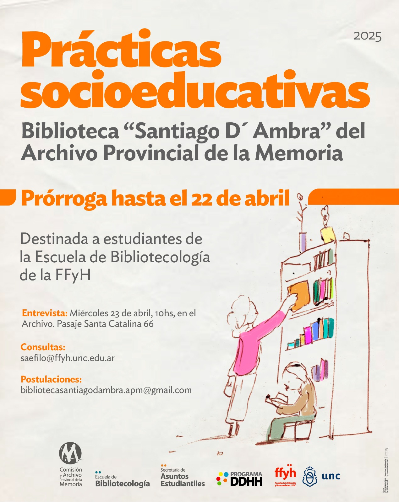 Prácticas socioeducativas en el Archivo Provincial de la Memoria | Convocatoria 2025